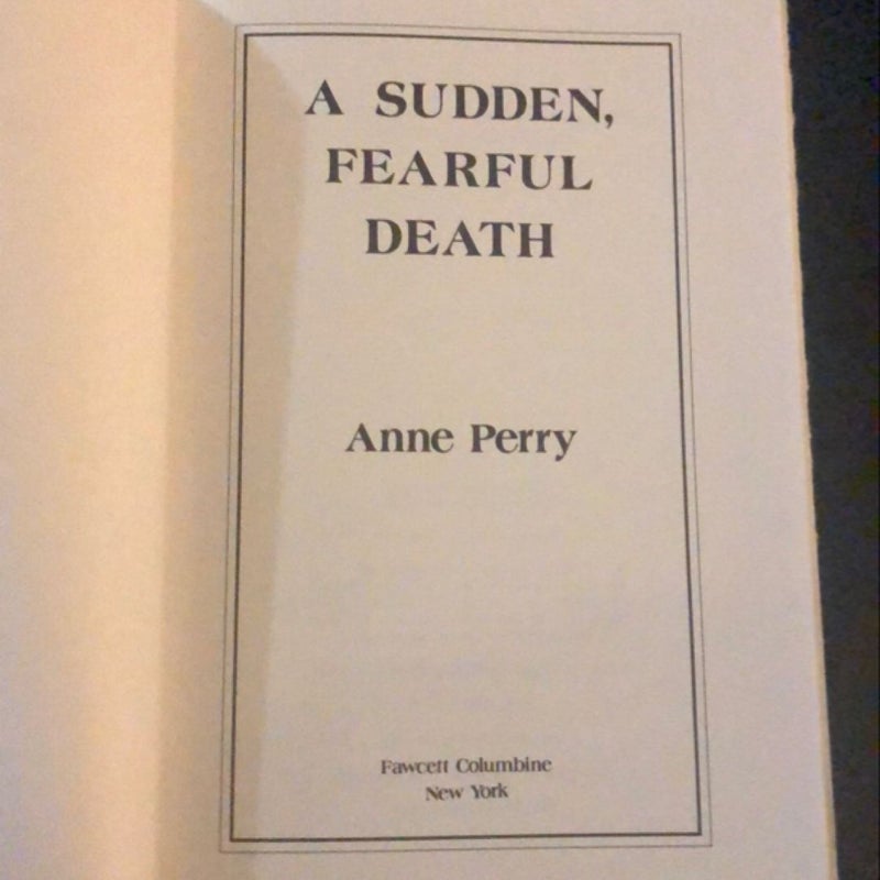 A Sudden Fearful Death