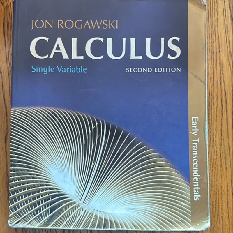 Calculus: Early Transcendentals, Single Variable Calculus