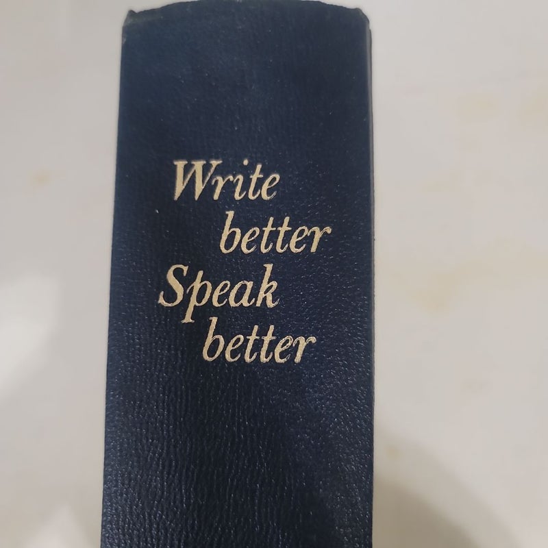 Write Better Speak Better