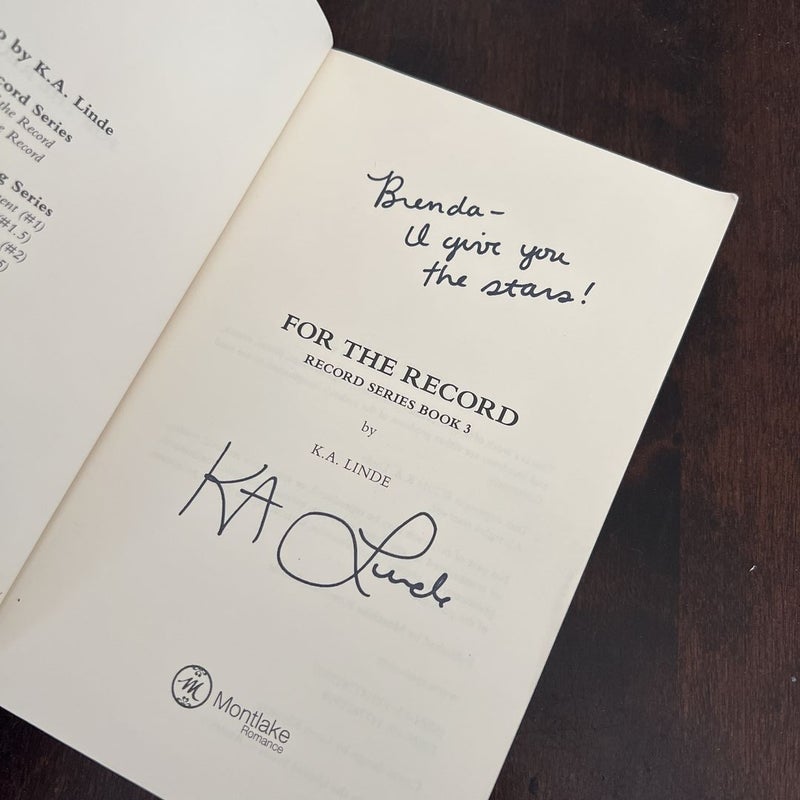 SIGNED ARC For The Record