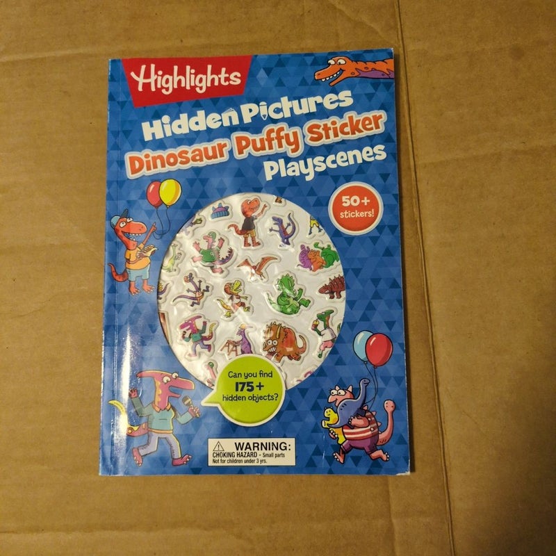 Dinosaur Hidden Pictures Puffy Sticker Playscenes