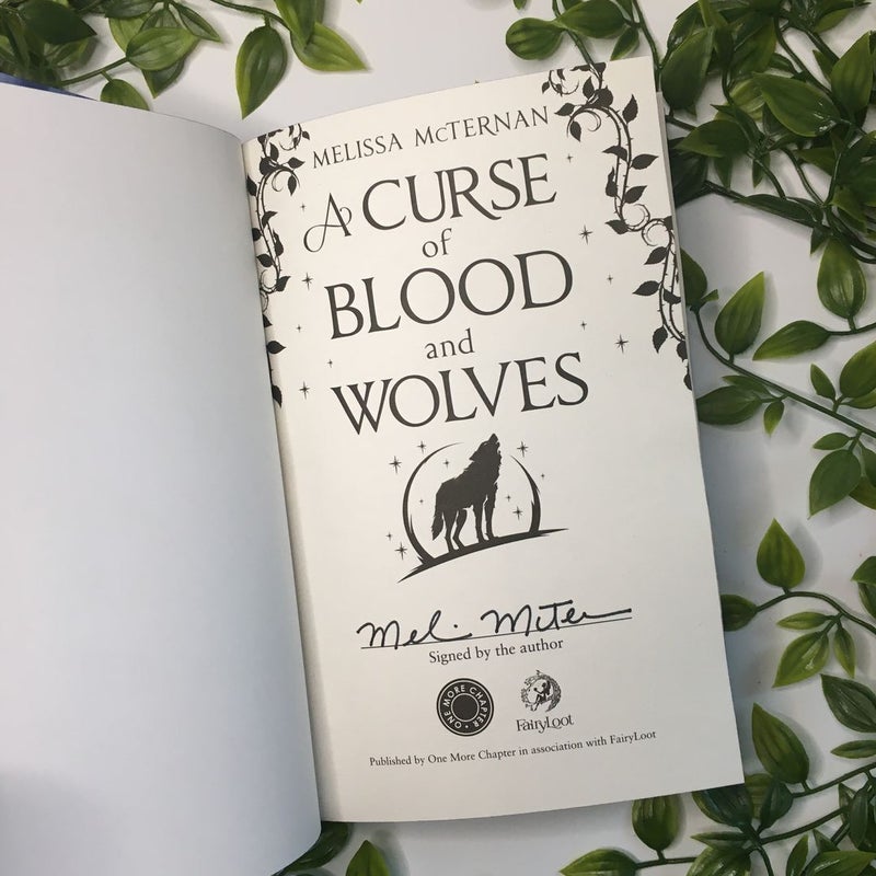 A Curse of Blood and Wolves FairyLoot Romantasy Exclusive SIGNED by Author / Sprayed Edges 