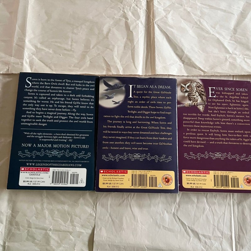 Guardians of Ga’Hoole Books 1-3