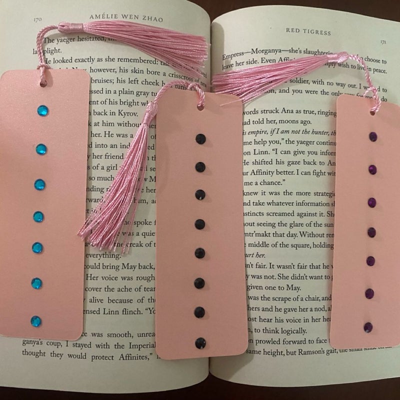 Pink Gemstone Bookmark