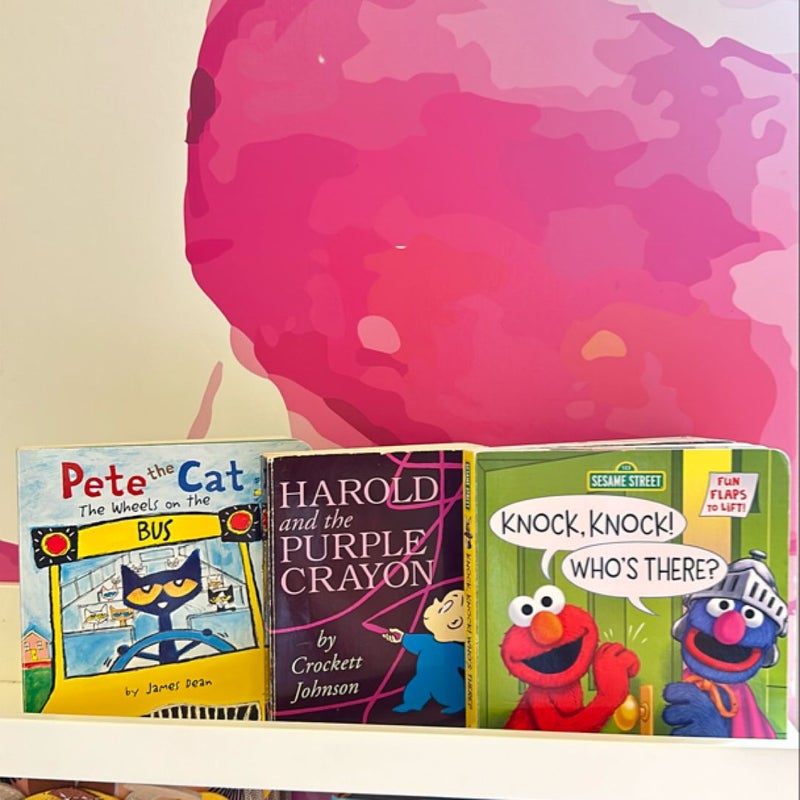 Book Bundle: Pete the Cat; Harrold and the Purple Crayon; Sesame Street