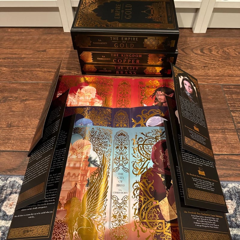 The Daevabad Trilogy bookishbox exclusive the city of brace the kingdom of copper, the empire of gold 