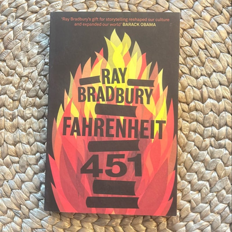 Fahrenheit 451 (2008 Edition: 🔥 cover with Obama quote)