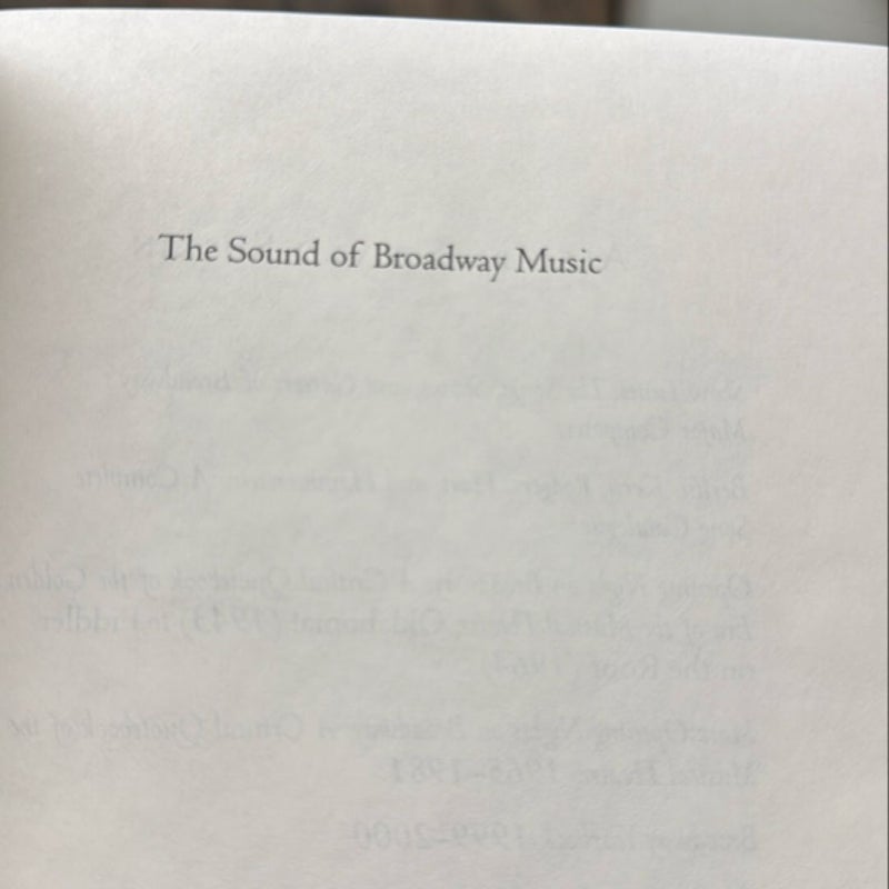 The Sound of Broadway Music