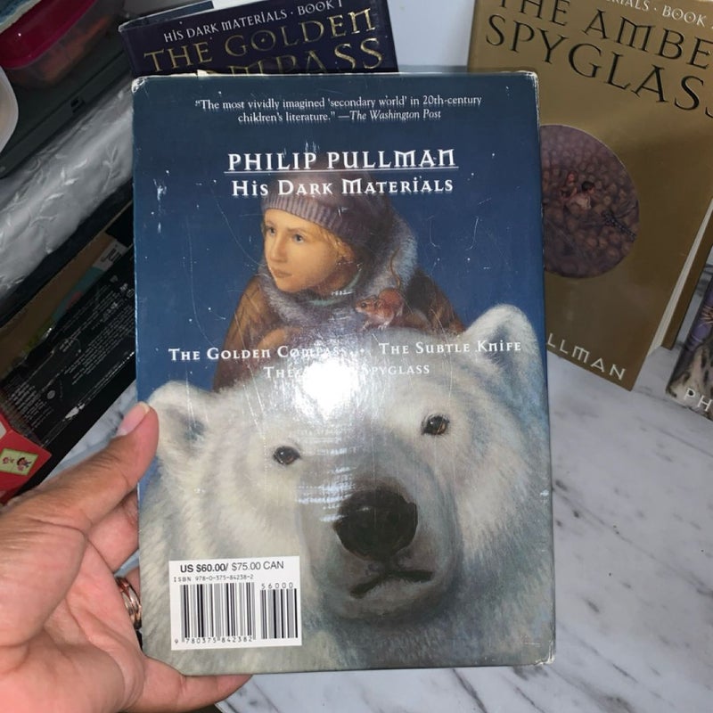 His Dark Materials 1-3-Books Hardcover Boxed Set the golden compass ect 