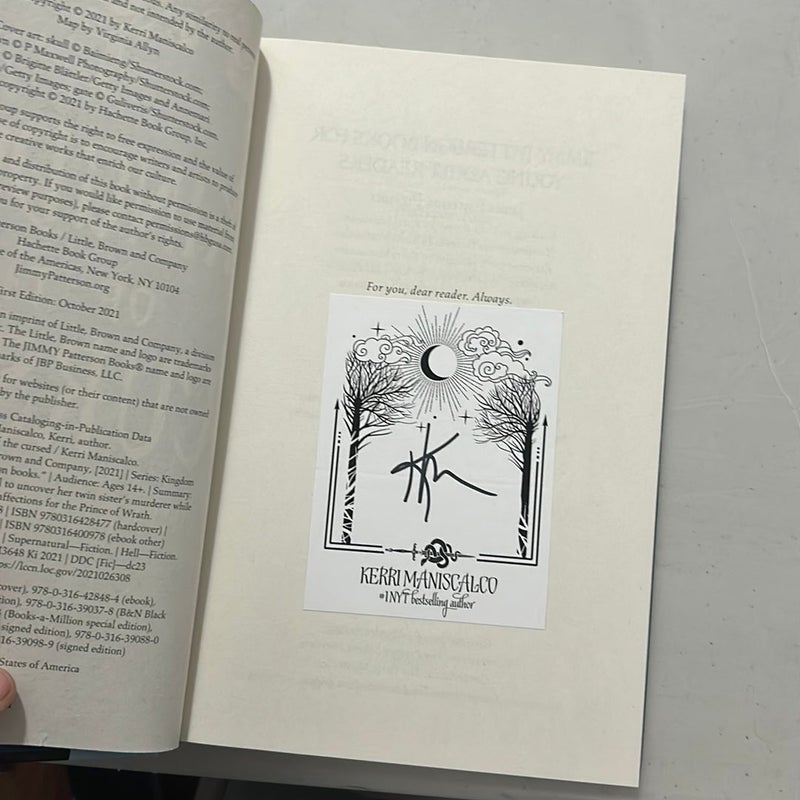 Kingdom of the Cursed - signed bookplate