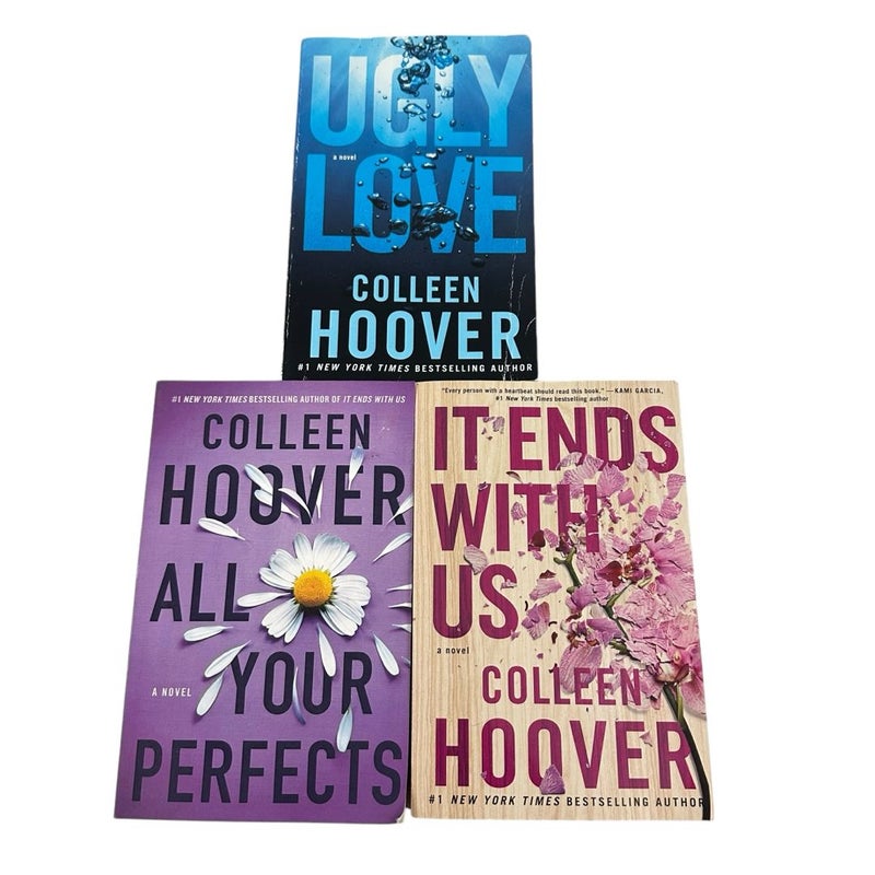 Colleen Hoover Ugly Love, It Ends With Us, All Your Perfects Bundle