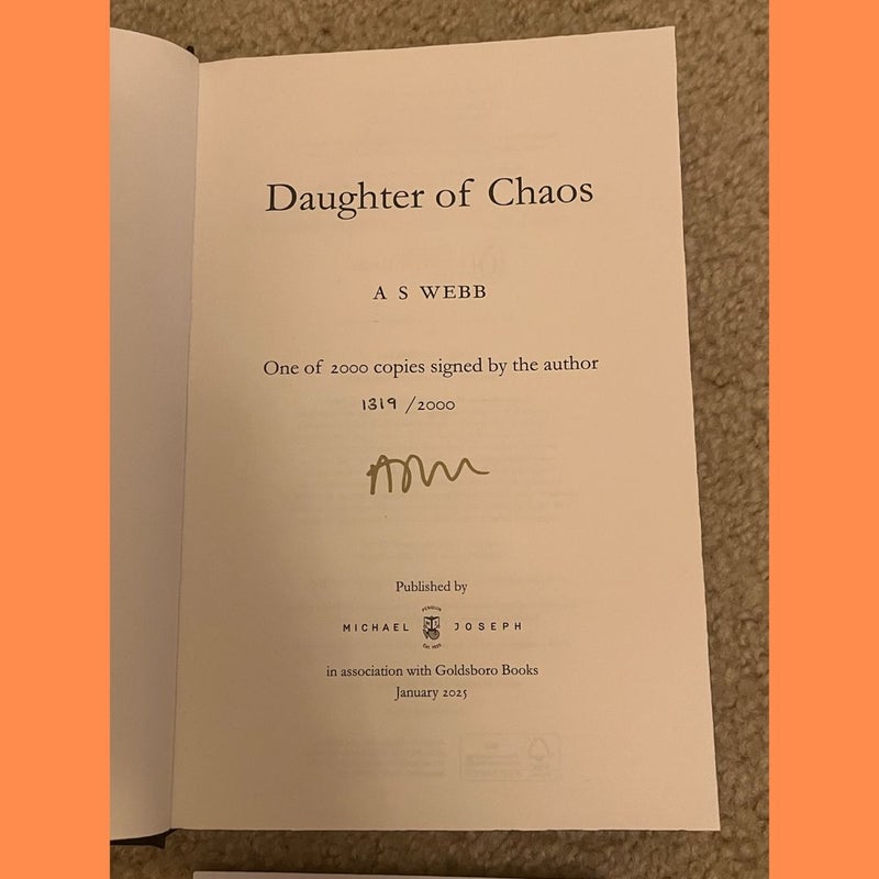 Goldsboro Daughter of Chaos by A.S. Webb (GSFF Edition)