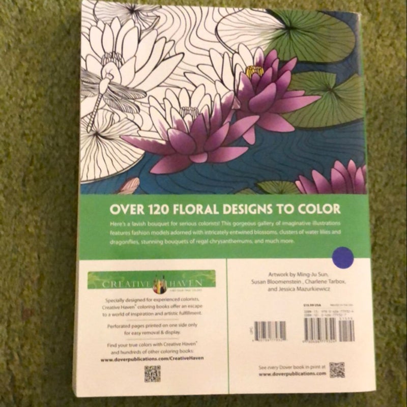 Creative Haven FLOWER ART Coloring Book