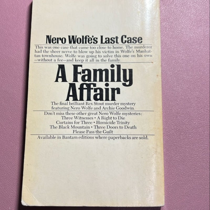 Nero Wolfe: A Family Affair