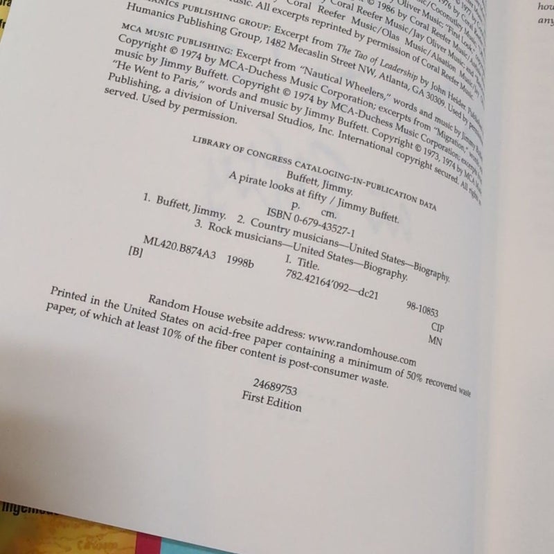 A Pirate Looks at Fifty (1st Edition)