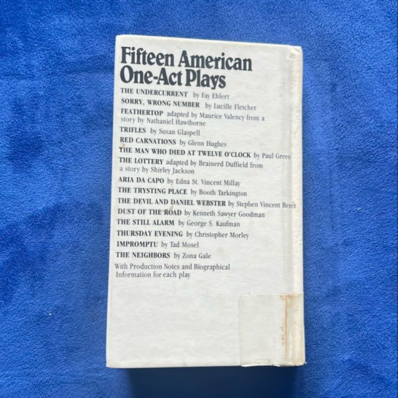 Fifteen American One-Act Plays