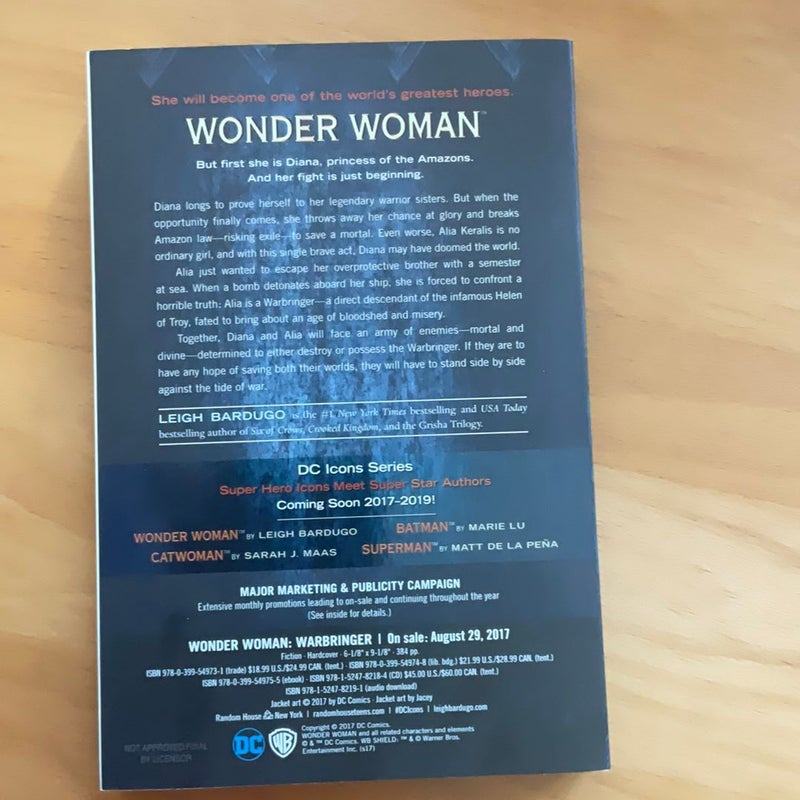 Wonder Woman: Warbringer (signed ARC)