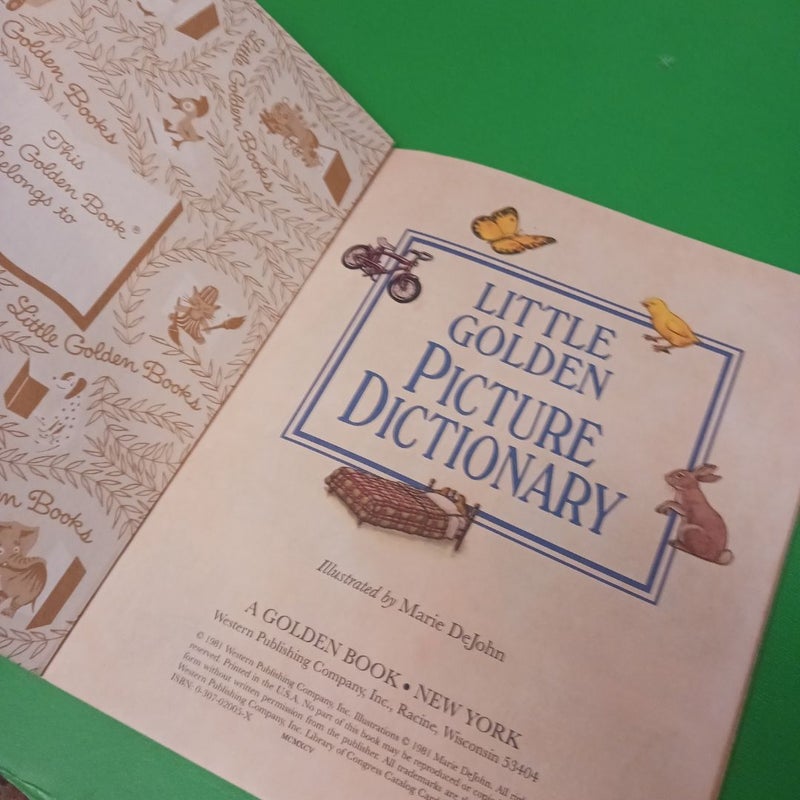 A Little  Golden Picture Dictionary 