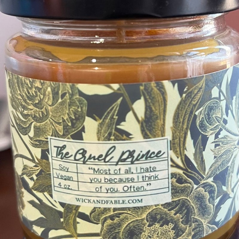 The Cruel Prince (Holly Black) candles by Wick & Fable