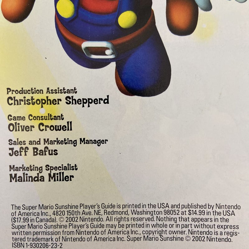 Official Nintendo Power Super Mario Sunshine Player's Guide