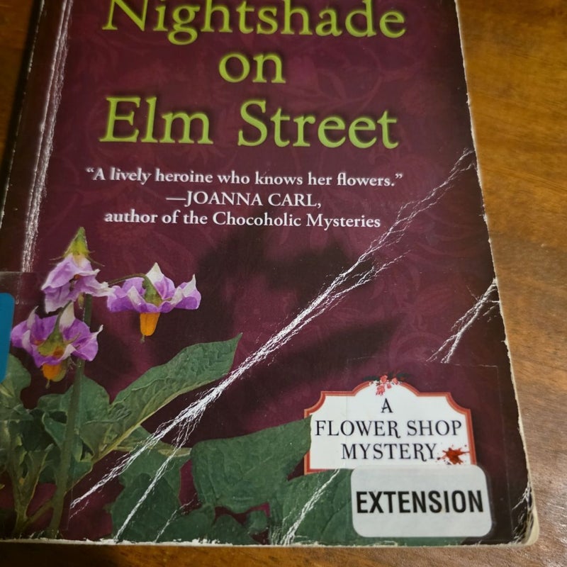 LARGE PRINT Nightshade on Elm Street, Flower Shop Mysteries 13 of 19 (ex-library)