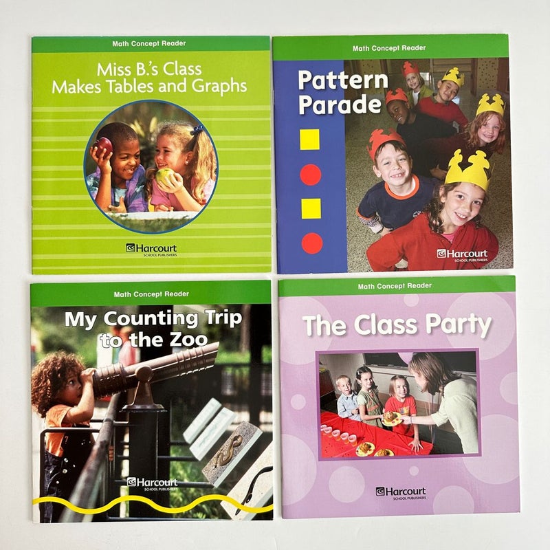 Harcourt School Publishers Math Concept Readers Bundle, 8 Books