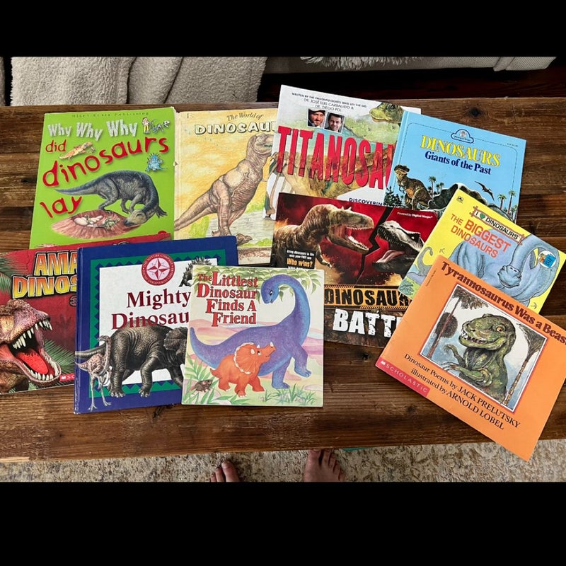 Book Bundle: vintage dinosaur book collection 