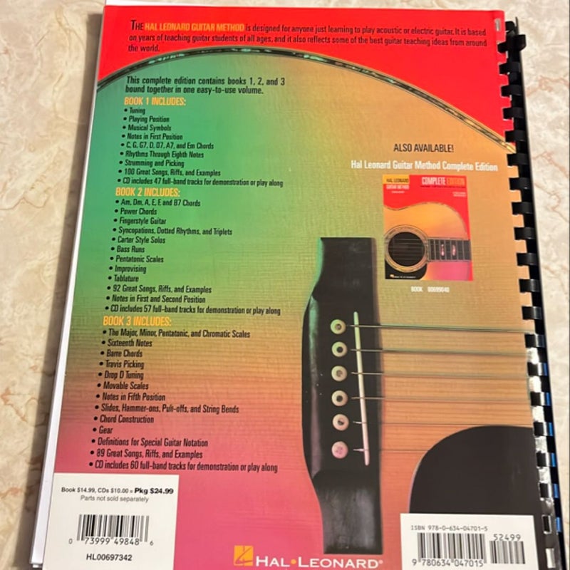 Hal Leonard Guitar Method, Second Edition - Complete Edition Books 1, 2 and 3 Together in One Easy-To-Use Volume! Book/Online Audio