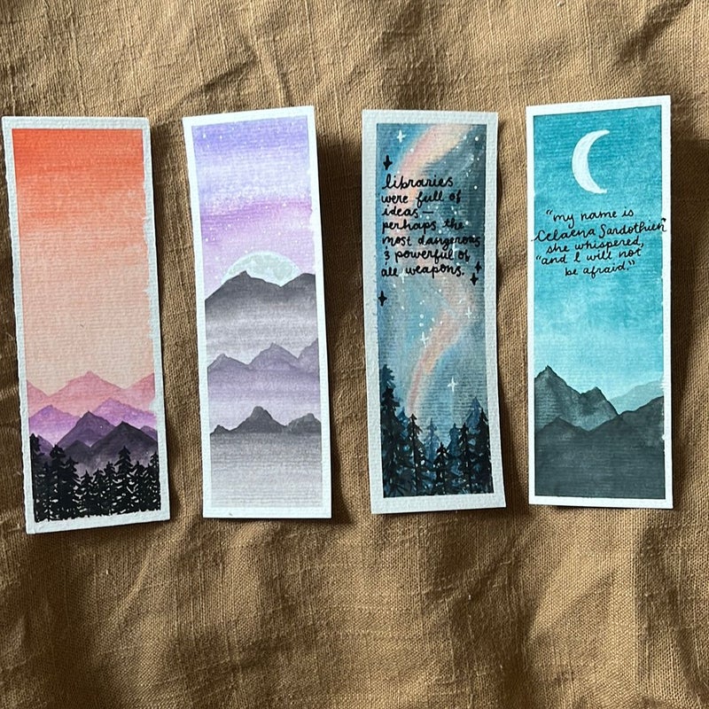 Watercolor Bookmarks 