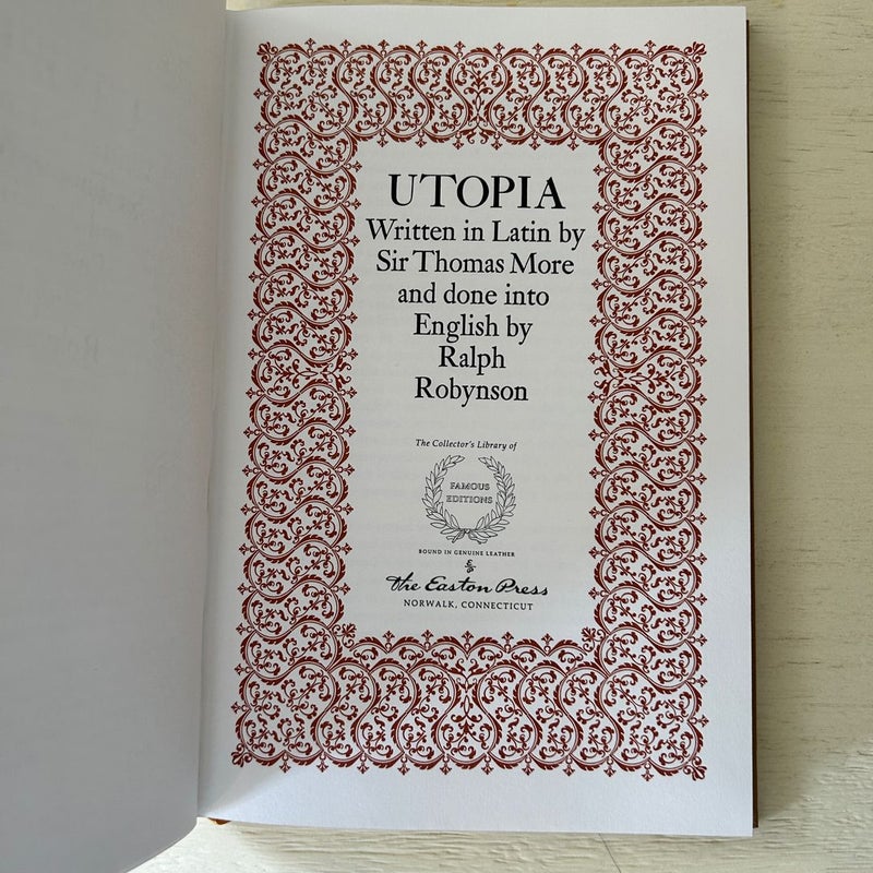 Utopia | Easton Press Leather Bound Classic