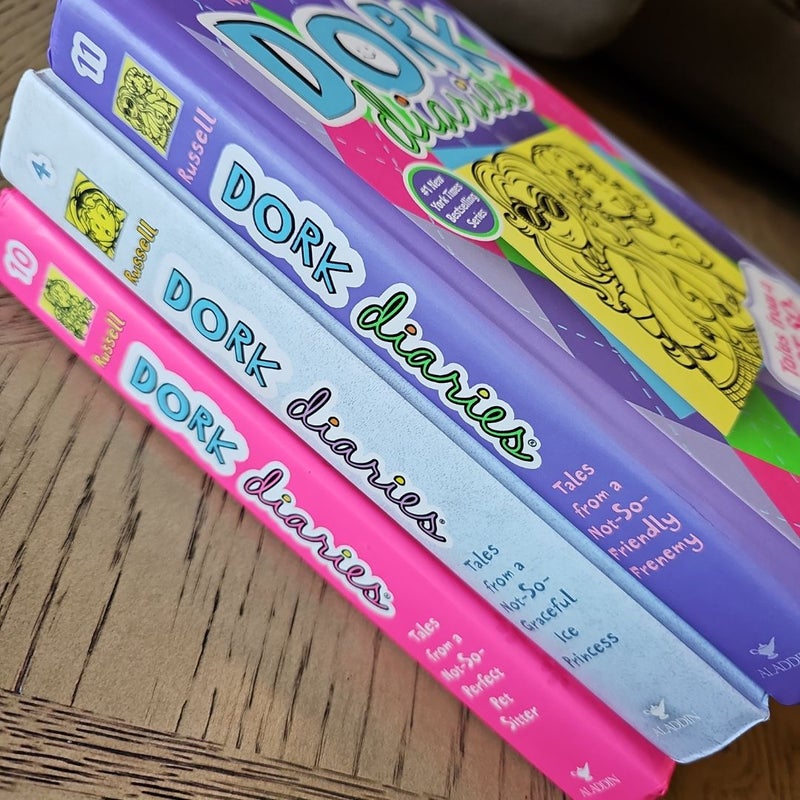 Dork Diaries 4, 10, and 11