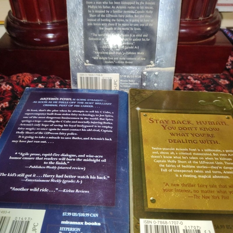 Artemis Fowl Book Lot of 3