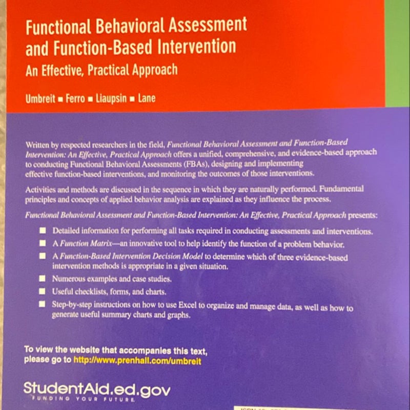 Functional Behavioral Assessment and Function-Based Intervention