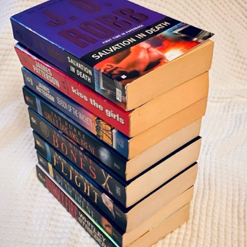 Bundle of 8 fiction Murder Mystery, thriller and suspense Books