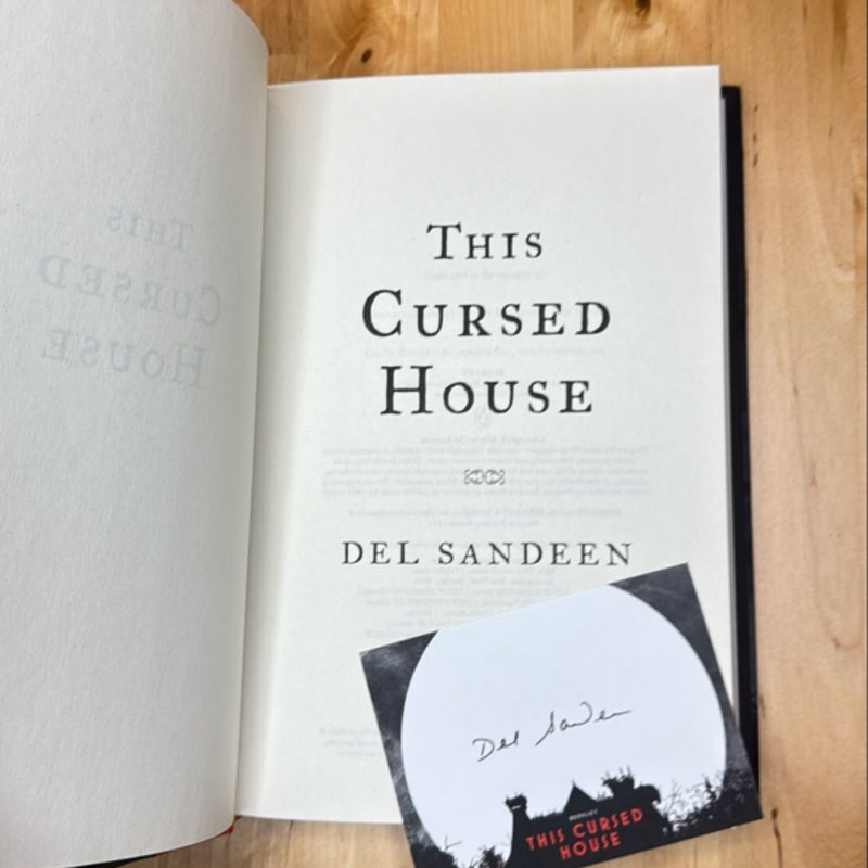 This Cursed House SIGNED BOOK PLATE