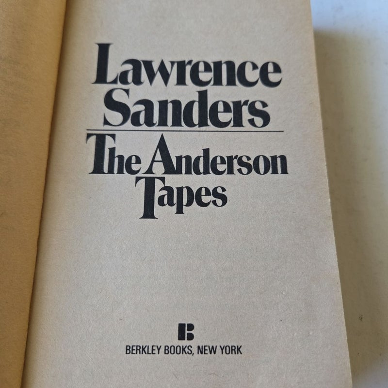 The Anderson Tapes Paperback novel super criminals 