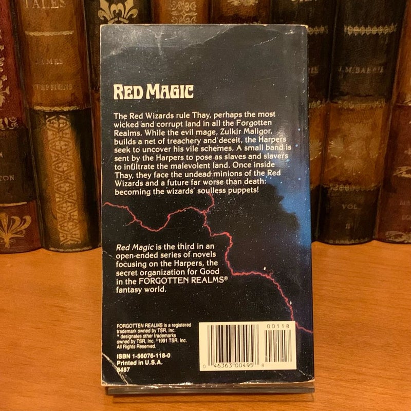 Vintage Forgotten Realms: Red Magic, Harper 3, 1991 First Edition First Printing