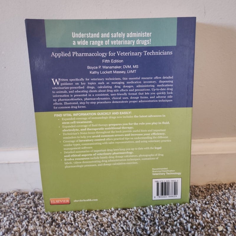 Applied Pharmacology for Veterinary Technicians