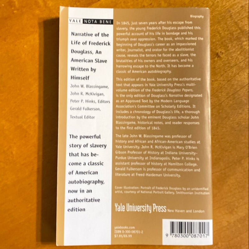 Narrative of the Life of Frederick Douglass, an American Slave