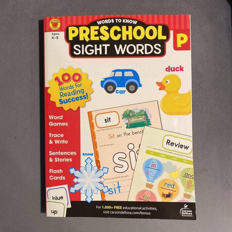 Words to Know Sight Words