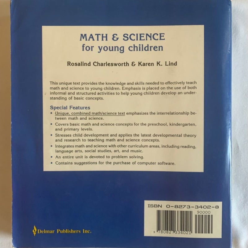 Math & Science for Young Children Book by Rosalind Charlesworth & Karen L. Lind