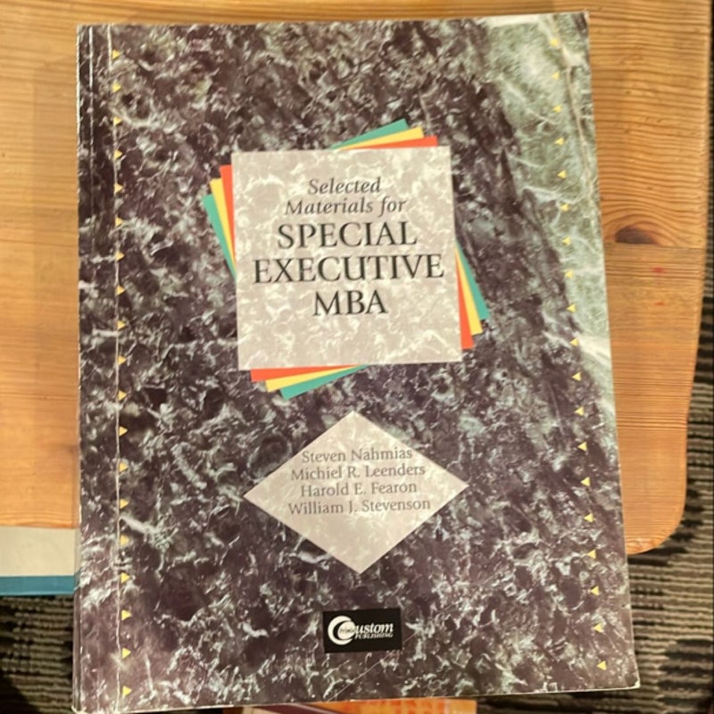 Selected materials for special executive MBA