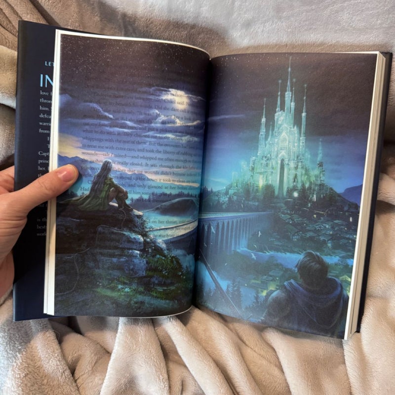 Throne of Glass with page overlays