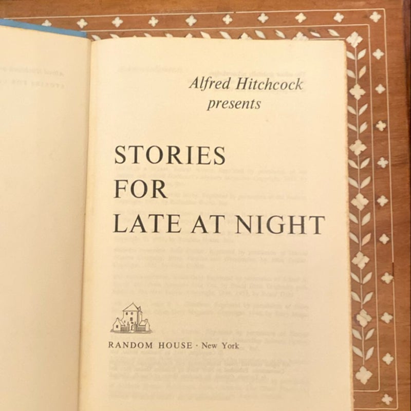 Alfred Hitchcock Presents Stories For Late At Night