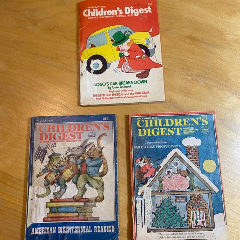 Vintage Children’s Digest Magazines Lot of 3