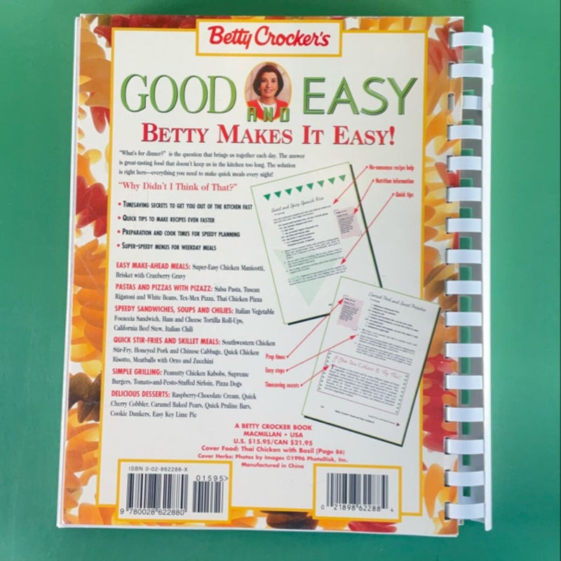 Betty Crocker's Good and Easy Cookbook