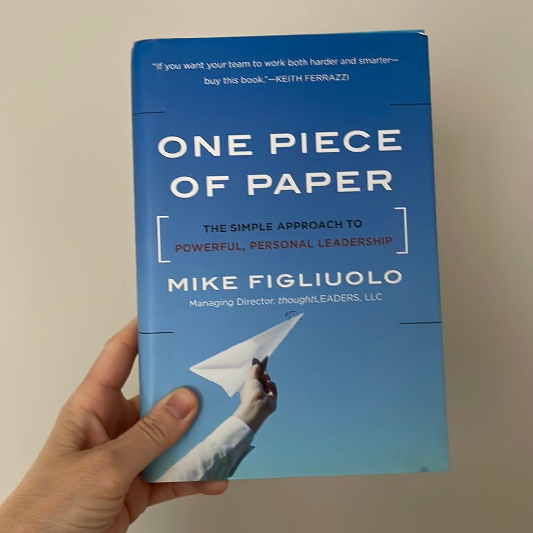 One Piece of Paper by Mike Figliuolo, Hardcover Pangobooks