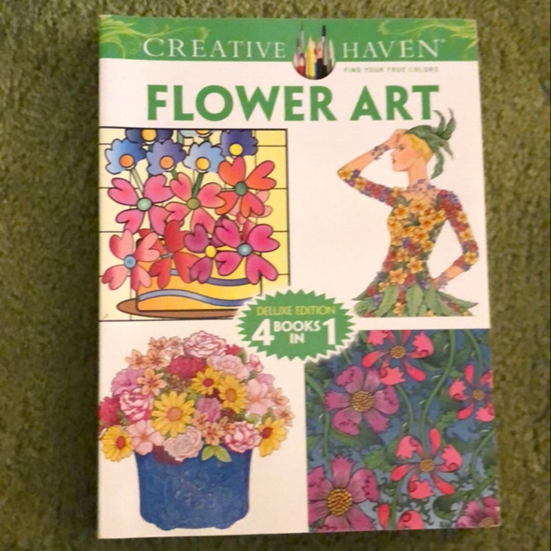 Creative Haven FLOWER ART Coloring Book