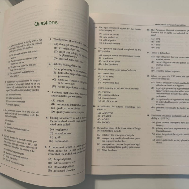 LANGE Q&a Surgical Technology Examination, Seventh Edition