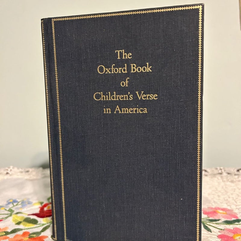 The Oxford Book of Children's Verse in America